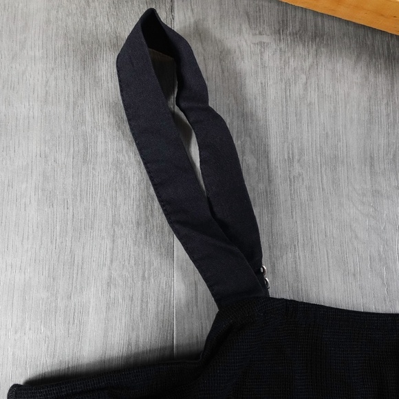 Womens Hurley Hermosa Dress Black Ruffle Adjustable Strap Zipper Back Size Large - Picture 3 of 12